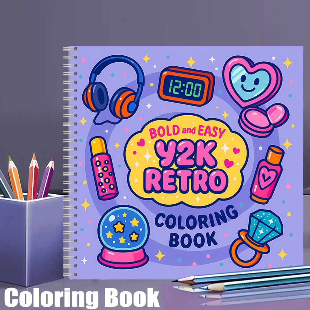 Food And Snacks Coloring Book - Einfaches Retro-Malbuch für Erwachsene, Geburtstagsgeschenk, Schulanfang-Zubehör,