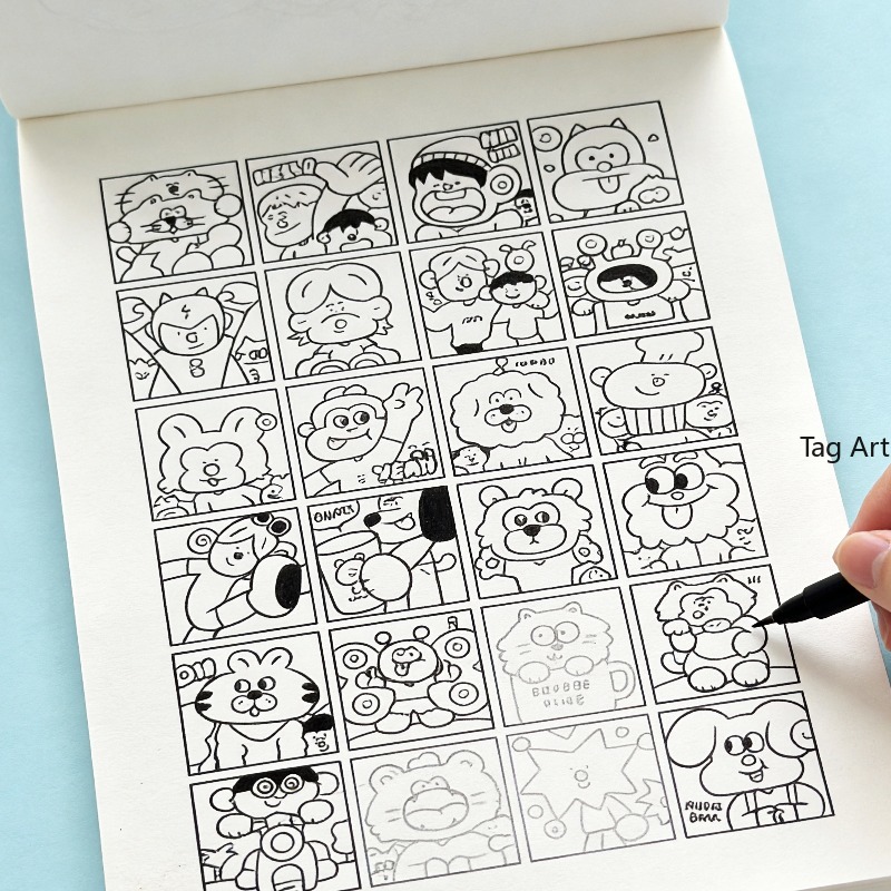 Food And Snacks Coloring Book Bold And Easy - Bilderbuch zur Angstlinderung, Kopierlinienzeichnungsalbum, Dinosaurier/Monster/Lebensmittel und