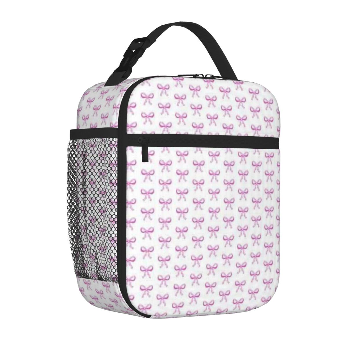 Food Snacks For Hiking - Bestseller: Zierliche rosa Schleifen Regenbogen-Print Nylon-Lunchbag