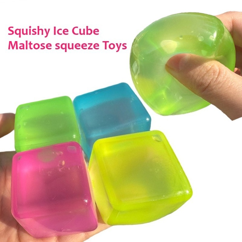 Korean Food Snacks - Squishy Eiswürfel Maltose Fidget-Spielzeug Weiche Mochi