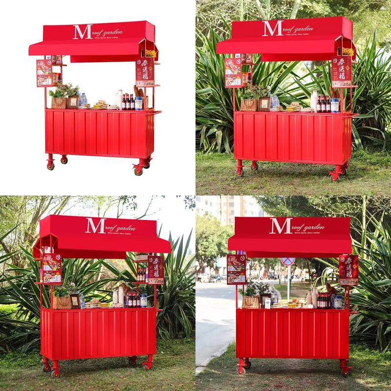 Snacks Food Stall - Schmiedeeiserner Imbisswagen, mobiler Verkaufsstand für den