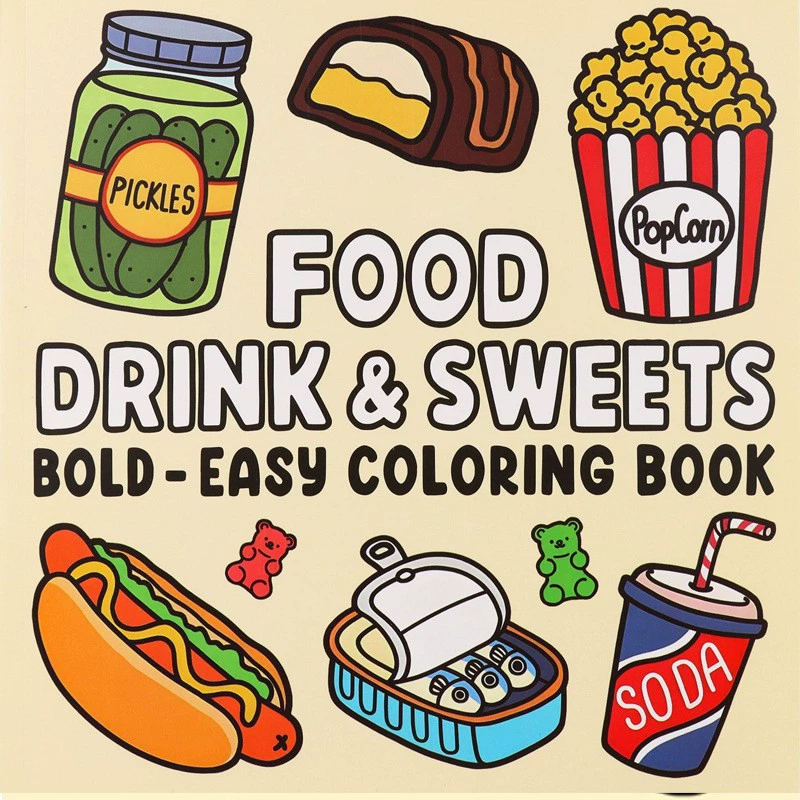 Malbuch für Lebensmittel, Getr – Food And Snacks Coloring Book Bewertung und Preis