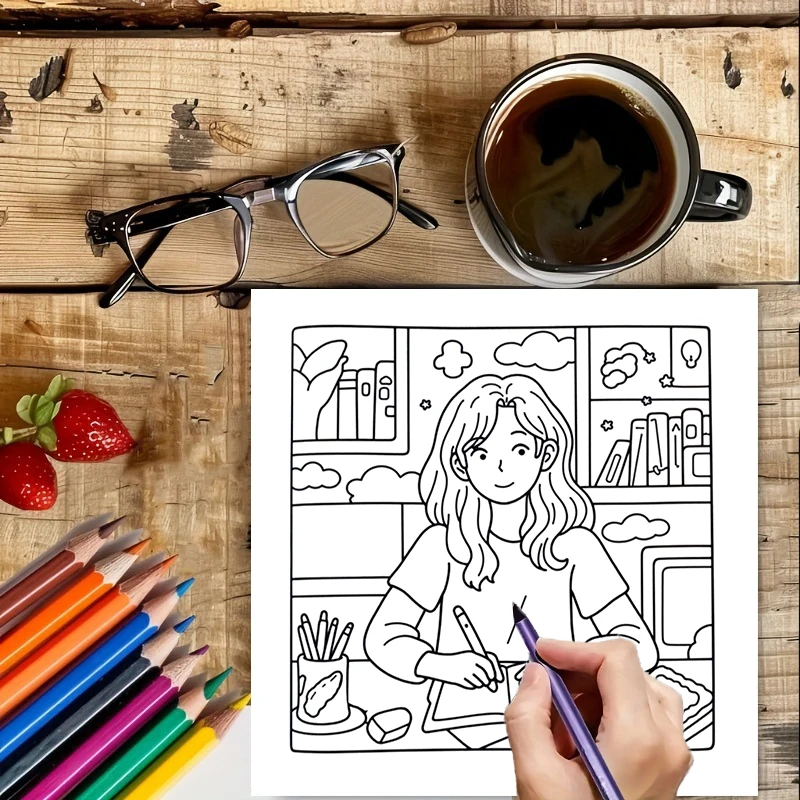 28-seitiges Gemütliches Mädche – Food And Snacks Coloring Book Bewertung und Preis