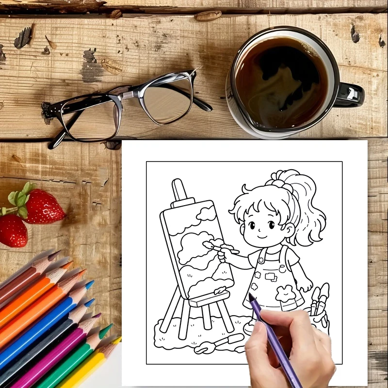 28-seitiges Gemütliches Mädche – Food And Snacks Coloring Book Bewertung und Preis