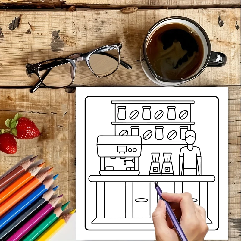 Malbuch für Kaffeeliebhaber fü – Food And Snacks Coloring Book Bewertung und Preis